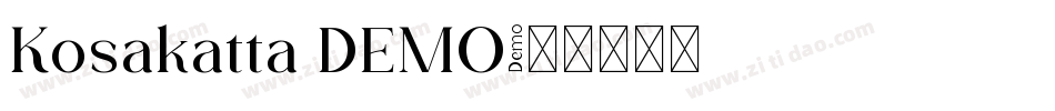 Kosakatta DEMO字体转换